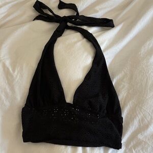 Black Halter Top
